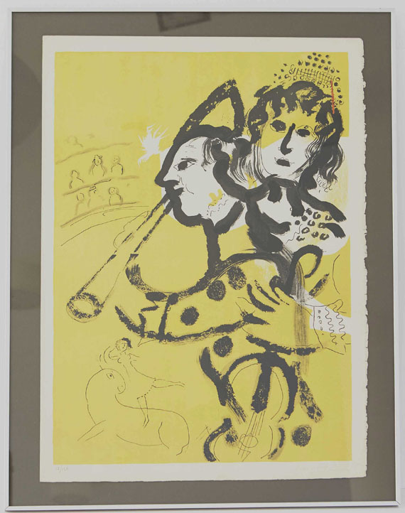 Marc Chagall - Le clown musicien - Frame image