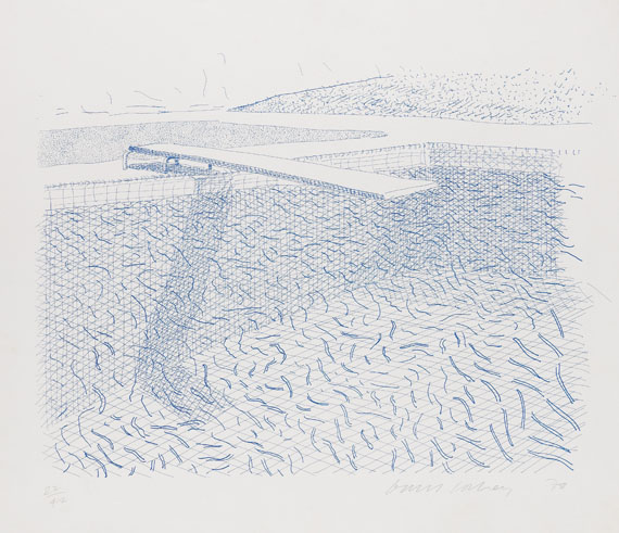 David Hockney - Lithographic Water made of lines