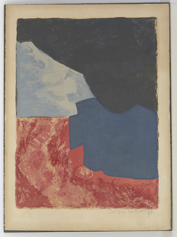 Serge Poliakoff - Composition rouge, grise et noire - Frame image