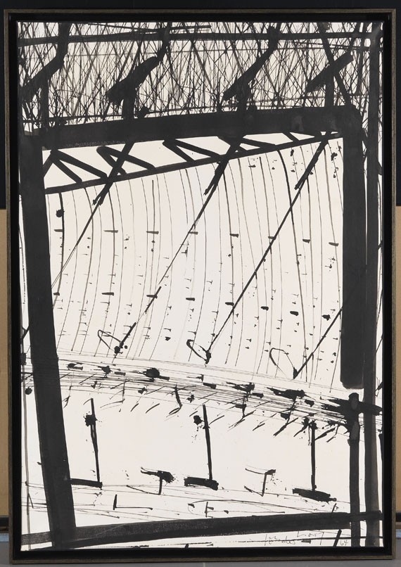 K.R.H. (d.i. Kurt R. Hoffmann) Sonderborg - Pinceau, bambou et plume d´oie - Frame image