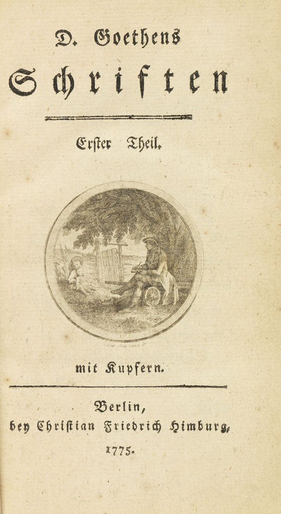Johann Wolfgang von Goethe - Schriften. 1775-79. 4 Bde. - 