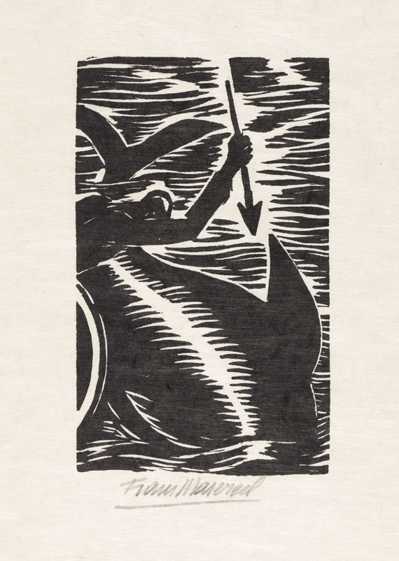 Frans Masereel - Acht Original-Holzschnitte zu Hemingway Der alte Mann und das Meer