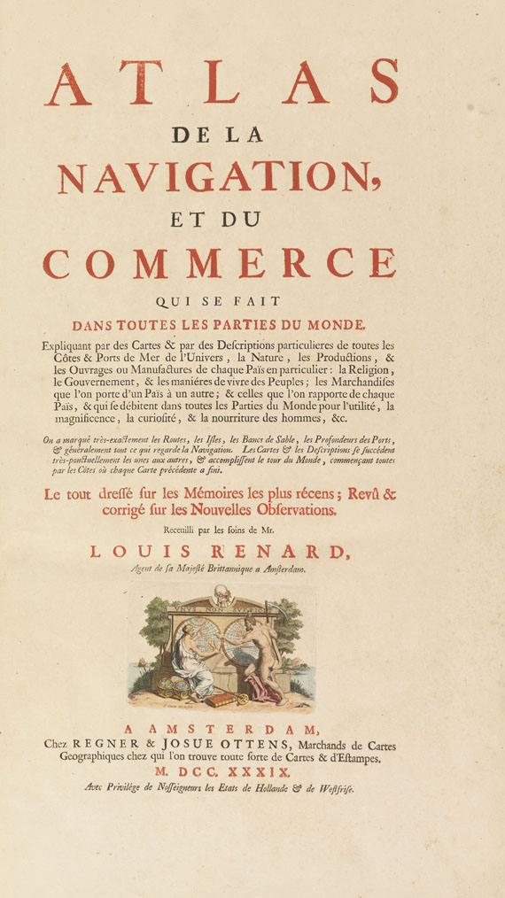 Louis Renard - Atlas de la navigation et du commerce. 1739