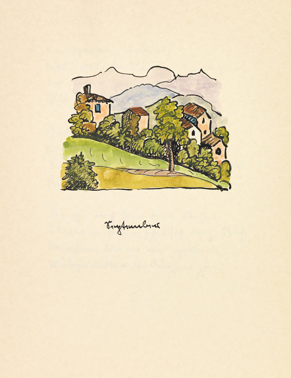 Hermann Hesse - Zwölf Gedichte. Manuskript mit Aquarellen. 1932. - 
