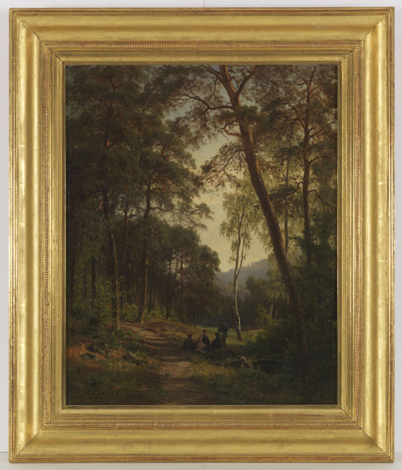 Fritz Ebel - Picknick auf der Waldlichtung - Frame image