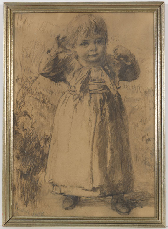 Wilhelm Carl Räuber - 2 Bll.: Kinderporträts (Adoptivtochter des Künstlers) - Frame image