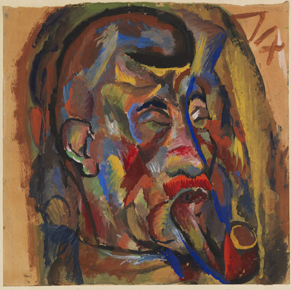 Otto Dix - Porträt eines Pfeiferauchenden