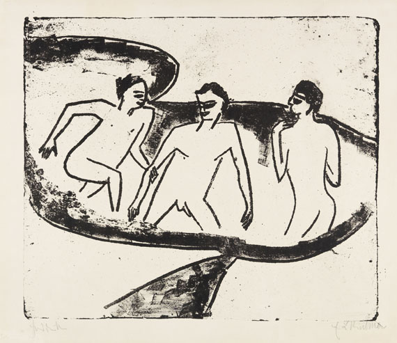 Ernst Ludwig Kirchner - Drei Akte im Wasser, Moritzburg