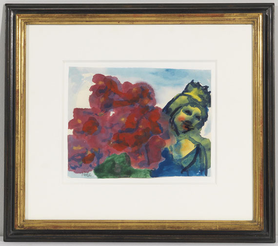 Emil Nolde - Madonna mit roten Blumen - Frame image