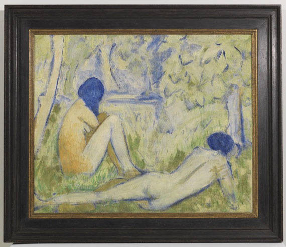Otto Mueller - Zwei Mädchen auf der Waldwiese/Zwei Akte auf Waldwiese/Im Gras - Frame image