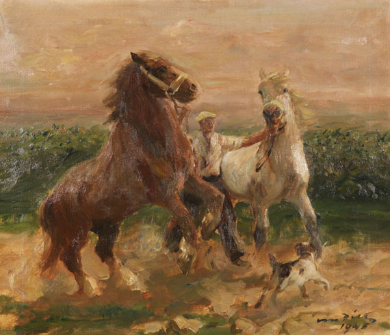 Otto Dill - Durchgehende Pferde