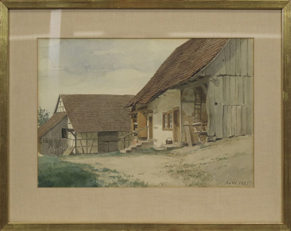 Anton von Werner - Bauerngehöft - Frame image