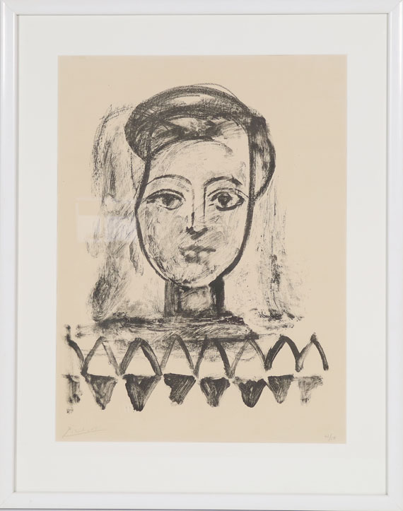 Pablo Picasso - Jeune femme au corsage à triangles - Frame image