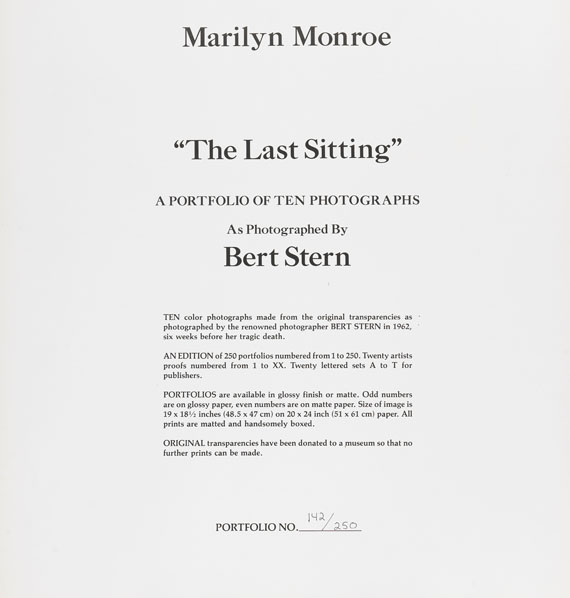 Bert Stern - Marilyn Monroe - The last sitting - 