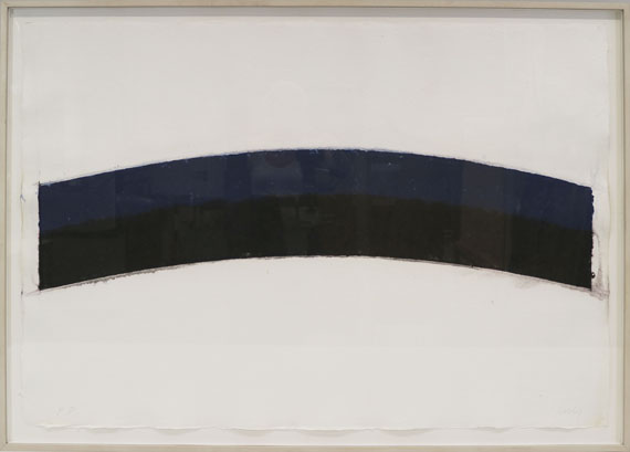 Ellsworth Kelly - Coloured Paper Image III (Blue/Black Curve) - Frame image
