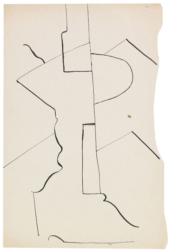 Otto Gutfreund - 3 Blätter: Kubistische Kompositionen