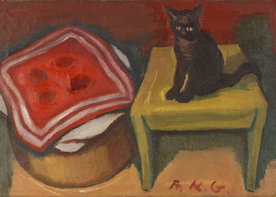 Friedrich Karl Gotsch - Katze auf dem Tisch