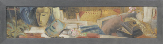 Maetzel-Johannsen - Studie für Wandbild I (Stilleben mit Buddha-Masken und Mappen)