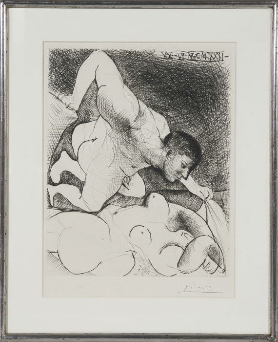 Pablo Picasso - Homme dévoilant une Femme - Frame image