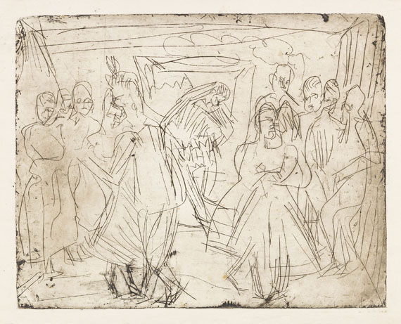 Ernst Ludwig Kirchner - Bauerntanz in der Sennhütte