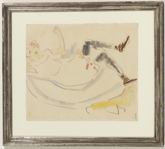 Ernst Ludwig Kirchner - Liegendes Mädchen - Frame image