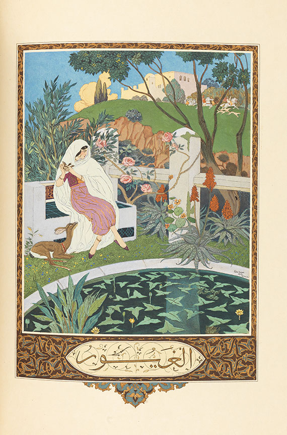 Franz Toussaint - Le jardin des Caresses. 1914 - Meistereinband. - 