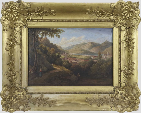 William Cowen - Blick über Como und den Comer See - Frame image