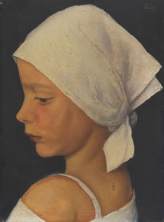 Bruno Breil - Mädchen mit Kopftuch