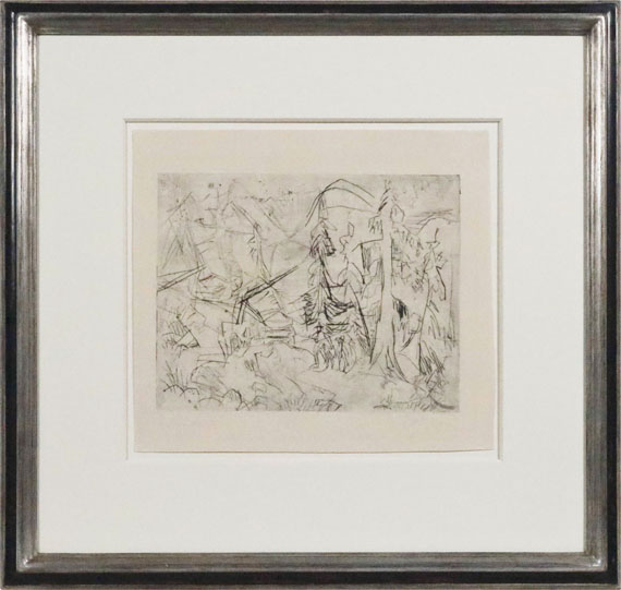 Ernst Ludwig Kirchner - Tannen und Hütten - Frame image