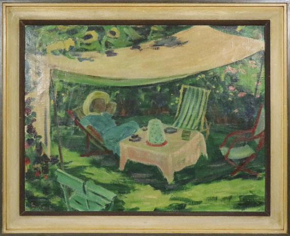 Arnold Balwé - Im Gartenzelt - Frame image