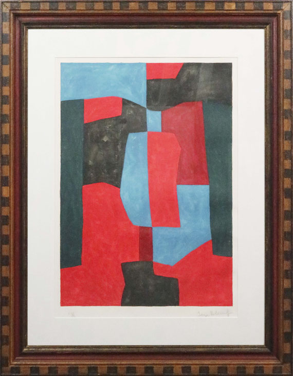 Serge Poliakoff - Composition rouge, verte et bleue - Frame image