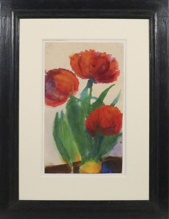 Emil Nolde - Drei rote Tulpen - Frame image