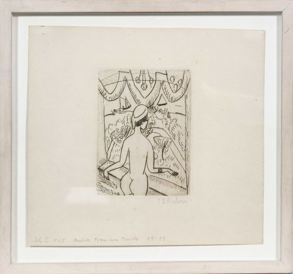 Ernst Ludwig Kirchner - Nackte Frau am Fenster, Fehmarn - Frame image