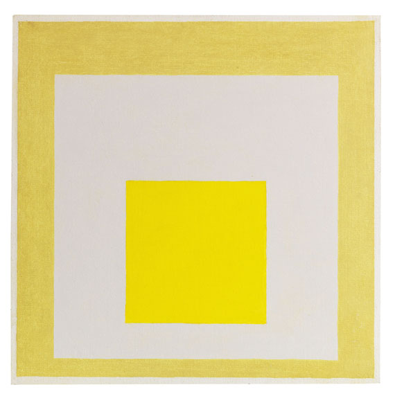 Josef Albers - Study for Homage to the Square: Two Yellows with Silvergray - 