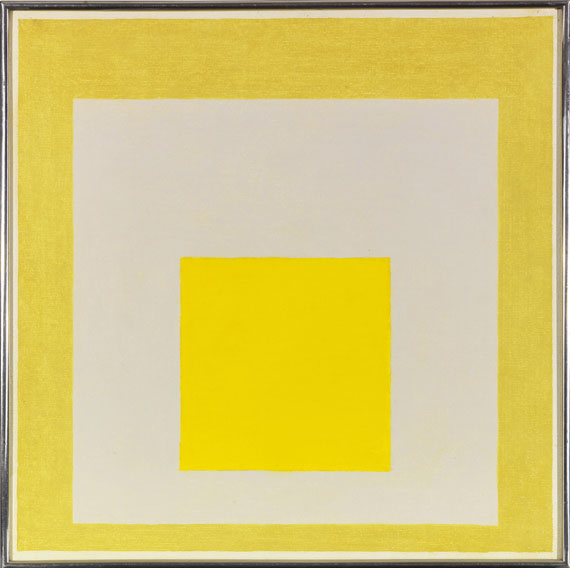 Josef Albers - Study for Homage to the Square: Two Yellows with Silvergray - Frame image