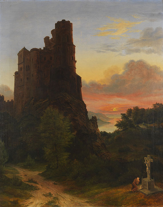 Josef Winkelirer - Romantische Landschaft mit Burg