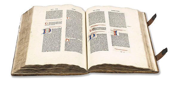  Biblia latina - Sensenschmidt-Bibel, mit Barock-Buchständer. - 