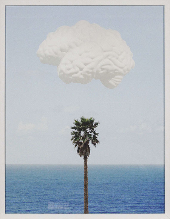 John Baldessari - Brain / Cloud (With Seascape and Palm Tree) - Frame image