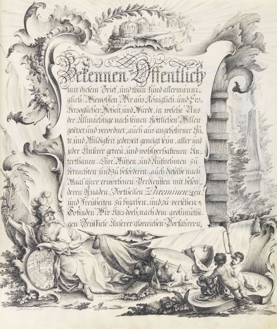  Maria Theresia - Adelsbrief auf Pergament - 