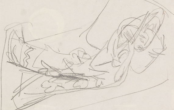 Ernst Ludwig Kirchner - Liegende (Skizze zu dem Gemälde: Olympia)