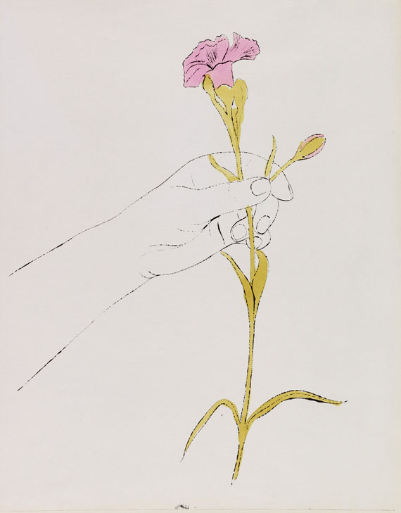 Andy Warhol - Hand and Flowers - 
