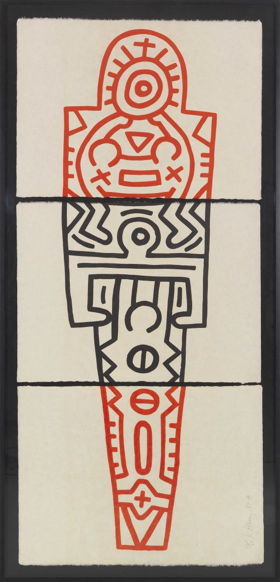 Keith Haring - Totem (3-teilig) - Frame image