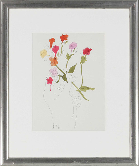 Andy Warhol - Hand and Flowers - Frame image