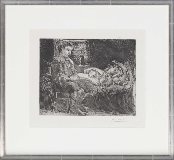 Pablo Picasso - Garçon et dormeuse à la chandelle - Frame image