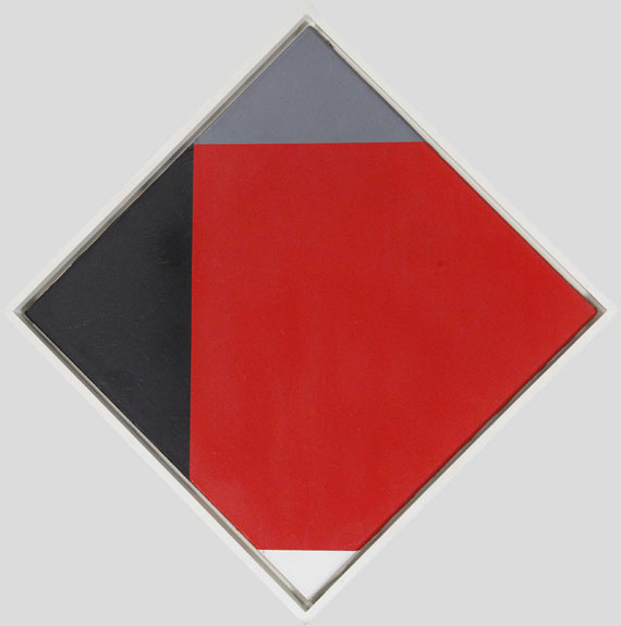 Max Bill - Rotes Quadrat in verwanderten Ecken - Frame image