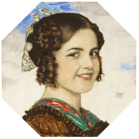 Franz von Stuck - Porträt der Tochter Mary