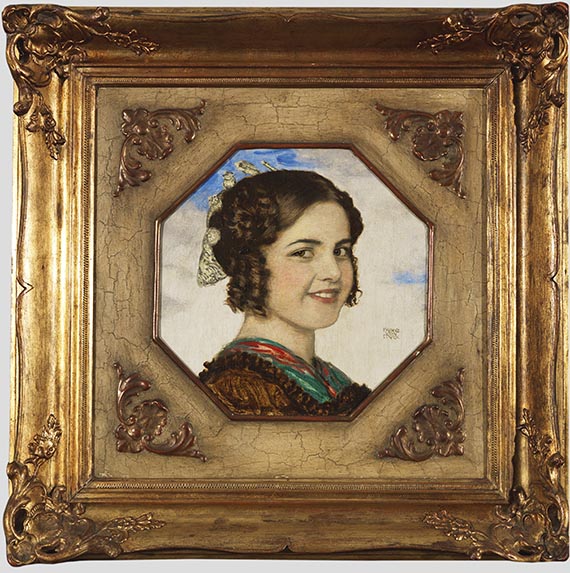 Franz von Stuck - Porträt der Tochter Mary - Frame image