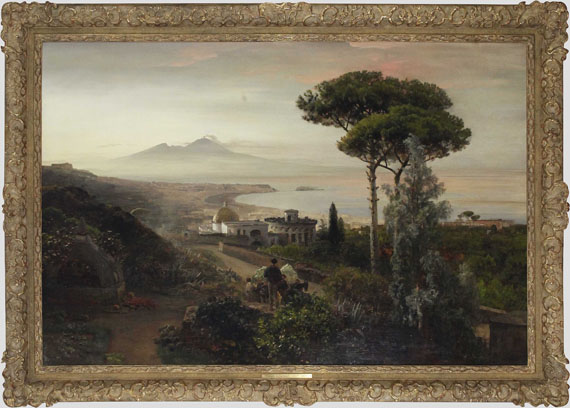 Oswald Achenbach - Blick auf den Vesuv - Frame image