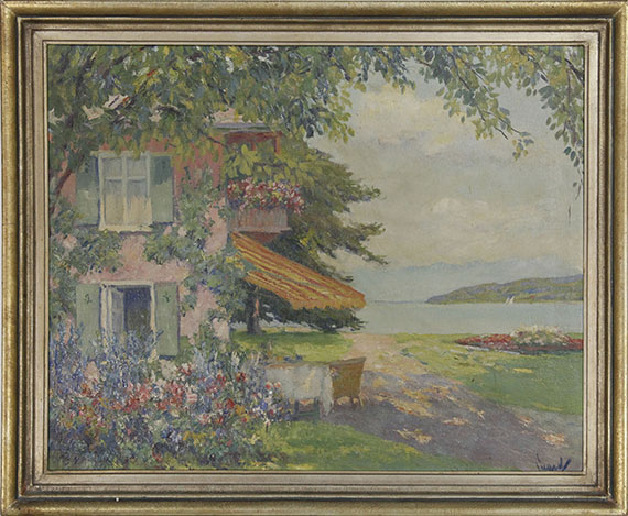 Edward Cucuel - Die Villa des Künstlers am Starnberger See (Das Sommerhaus) - Frame image