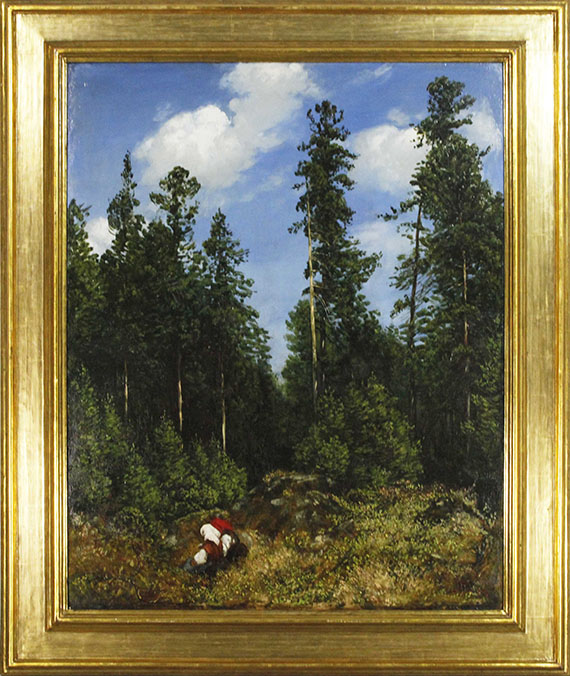 Hans Thoma - Schwarzwaldtannen (Beerenpflückerinnen) - Frame image